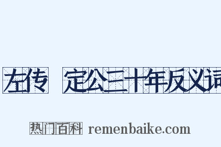 左传·定公三十年反义词是什么意思的图片